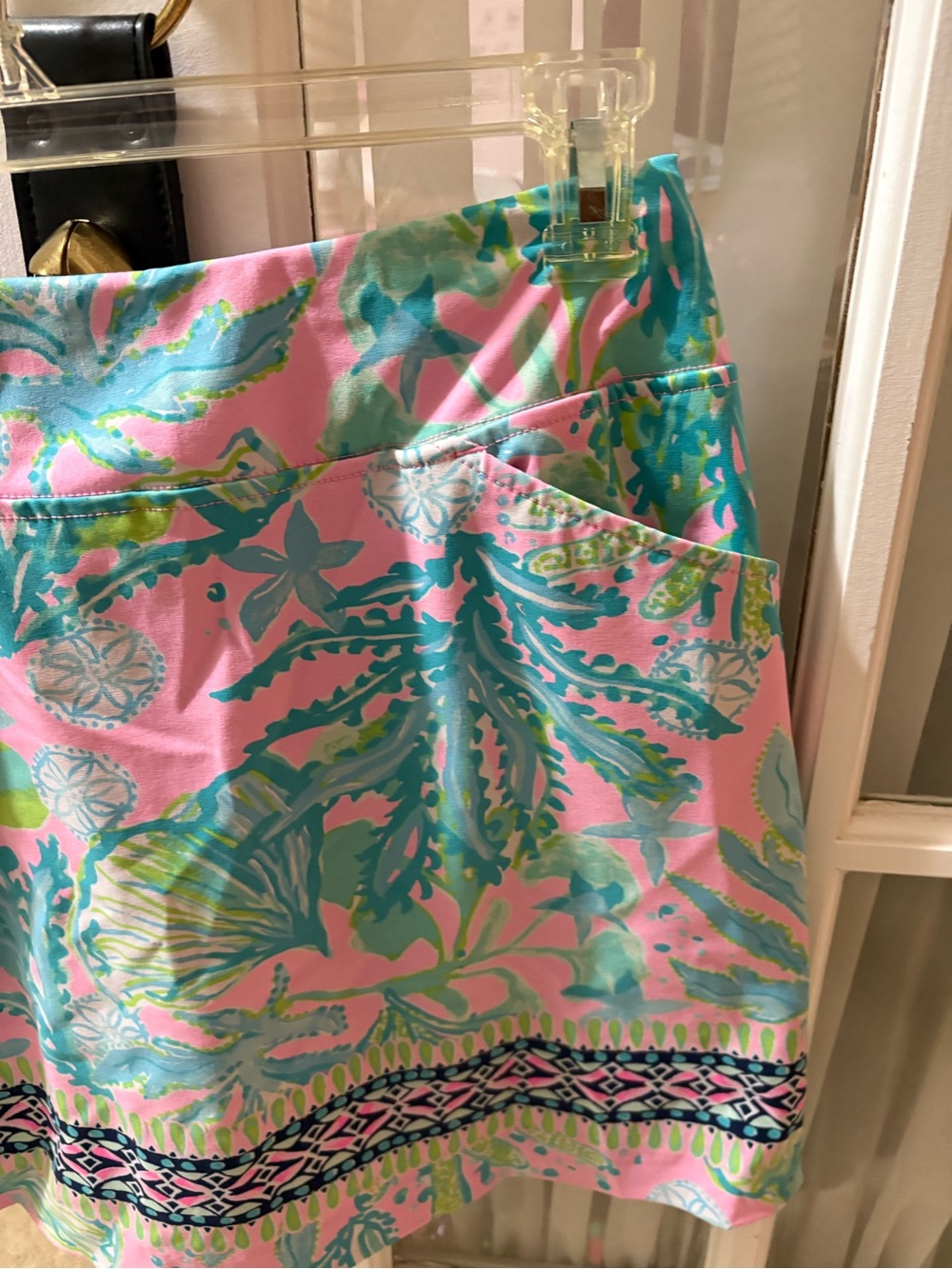 Lilly Pulitzer Luxletic Pink Tropical Print Mini Skort - Picture 11 of 11